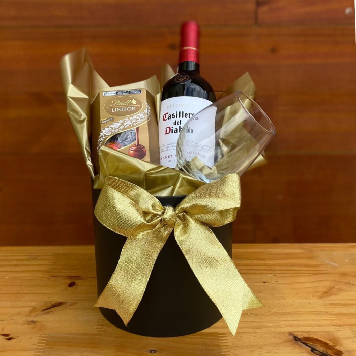 box com bebidas, floricultura, cesta com vinho